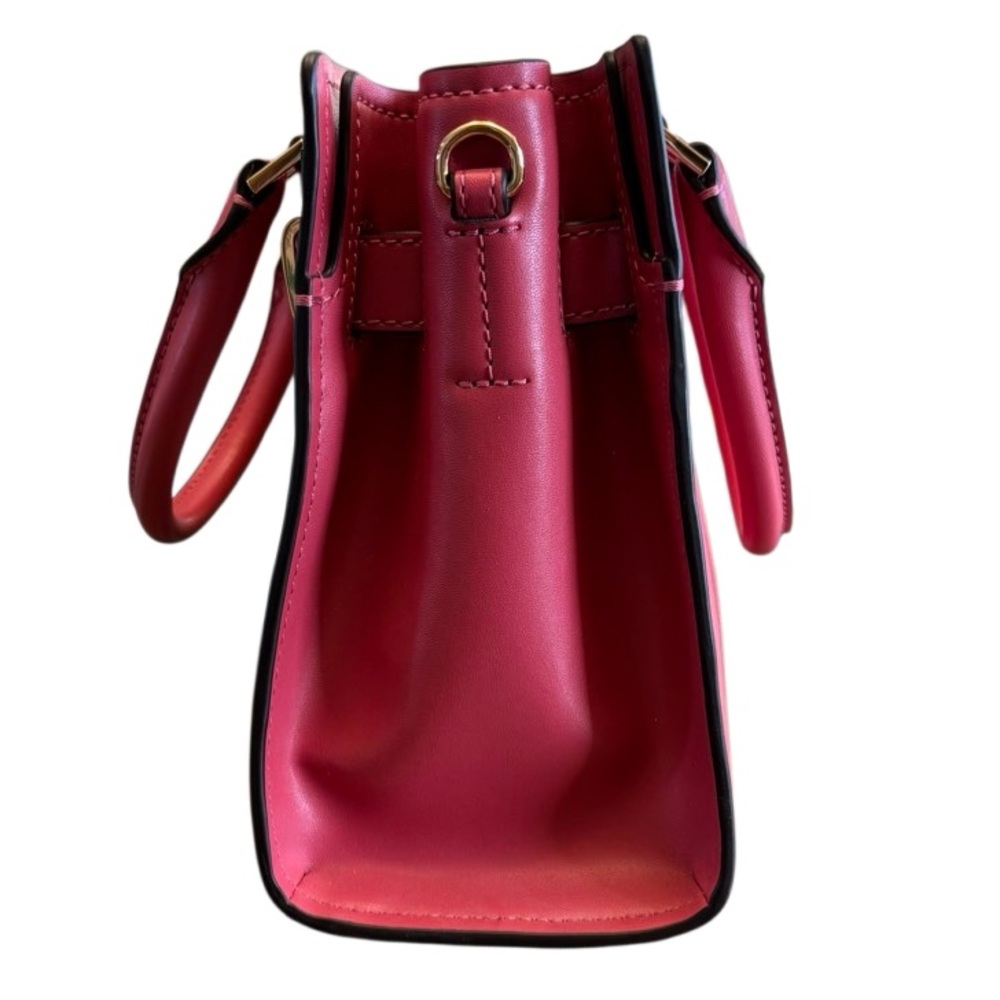 NWT Michael Kors Small Hamilton Colorblock Crossbody Satchel Pink Multi - Picture 5 of 13